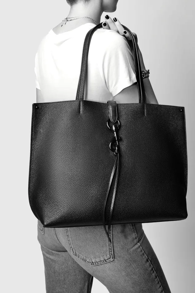 Rebecca Minkoff Megan Tote Blackblack Shellac Women Tote Bags