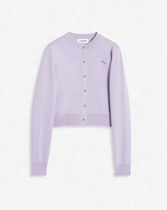 Round Neck Cardigan Wisteria Women Lanvin Knitwear