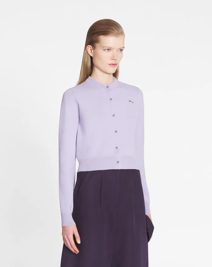 Round Neck Cardigan Wisteria Women Lanvin Knitwear Round Neck Cardigan Wisteria Women Lanvin Knitwear