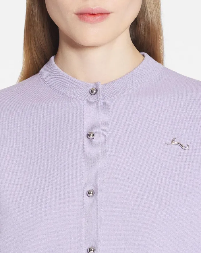 Round Neck Cardigan Wisteria Women Lanvin Knitwear Round Neck Cardigan Wisteria Women Lanvin Knitwear