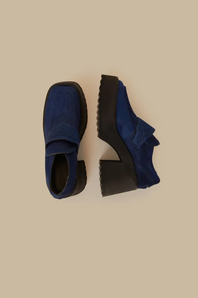 Royal Blue Platform Loafer Women Farm Rio Loafers and Mules