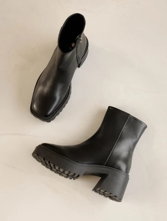 Sadie Passion Black Women Bobbies Ankle Boots Sadie Passion Black Women Bobbies Ankle Boots