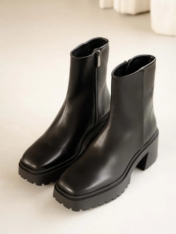 Sadie Passion Black Women Bobbies Ankle Boots Sadie Passion Black Women Bobbies Ankle Boots