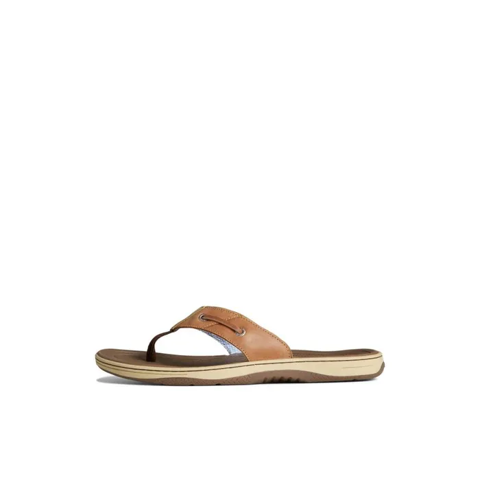 Sandals Men Sperry Baitfish Flip Flops Light Brown