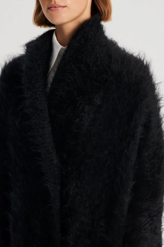 Scanlan Theodore BRUSHED MOHAIR CARDIGAN 3 BLACK Women Jackets Scanlan Theodore BRUSHED MOHAIR CARDIGAN 3 BLACK Women Jackets