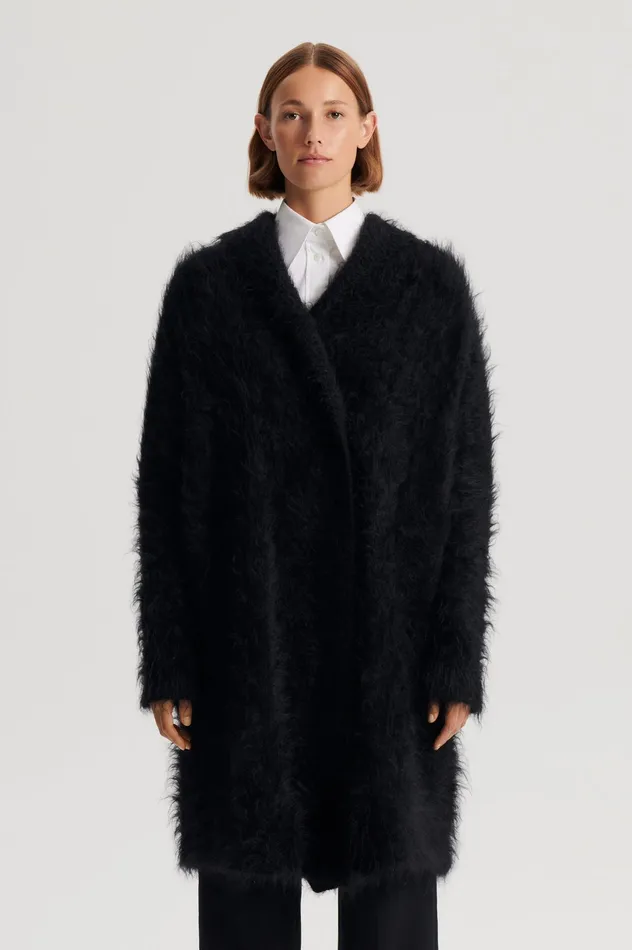 Scanlan Theodore BRUSHED MOHAIR CARDIGAN 3 BLACK Women Jackets Scanlan Theodore BRUSHED MOHAIR CARDIGAN 3 BLACK Women Jackets
