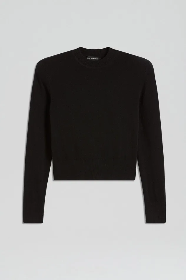 Scanlan Theodore FINE WOOL SWEATER BLACK Women Sweaters Scanlan Theodore FINE WOOL SWEATER BLACK Women Sweaters