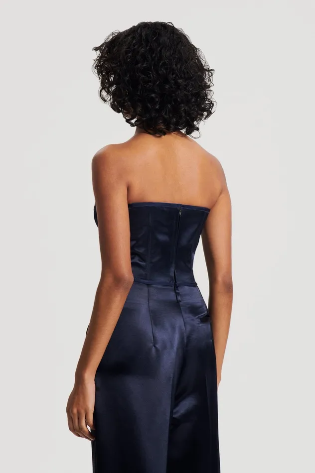 Scanlan Theodore FRENCH SATIN BUSTIER INK Women Tops Scanlan Theodore FRENCH SATIN BUSTIER INK Women Tops
