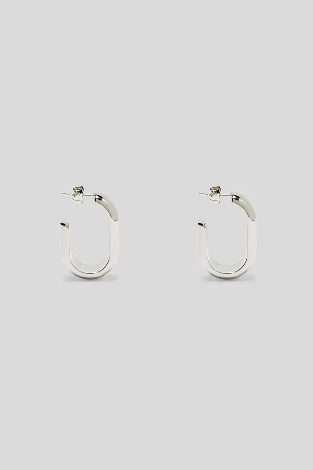 Scanlan Theodore Jewelry Women ROLO HOOP EARRINGS SILVER