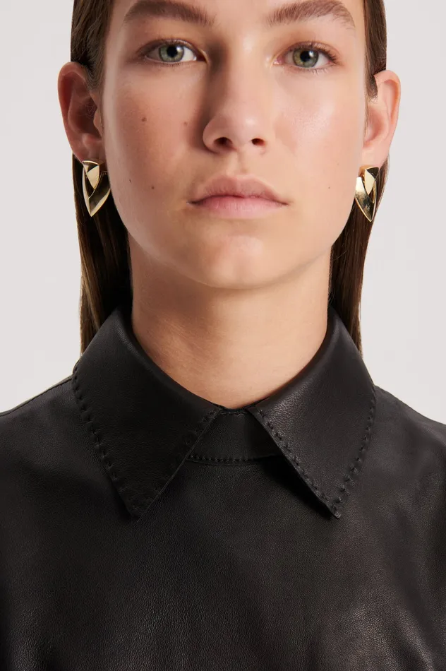 Scanlan Theodore LEATHER PENCIL DRESS BLACK Women Leather Scanlan Theodore LEATHER PENCIL DRESS BLACK Women Leather