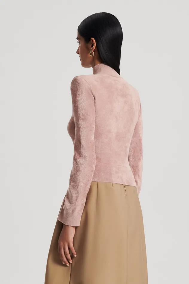 Scanlan Theodore Sweaters Women VELVET SHOULDER PAD SWEATER NUDE