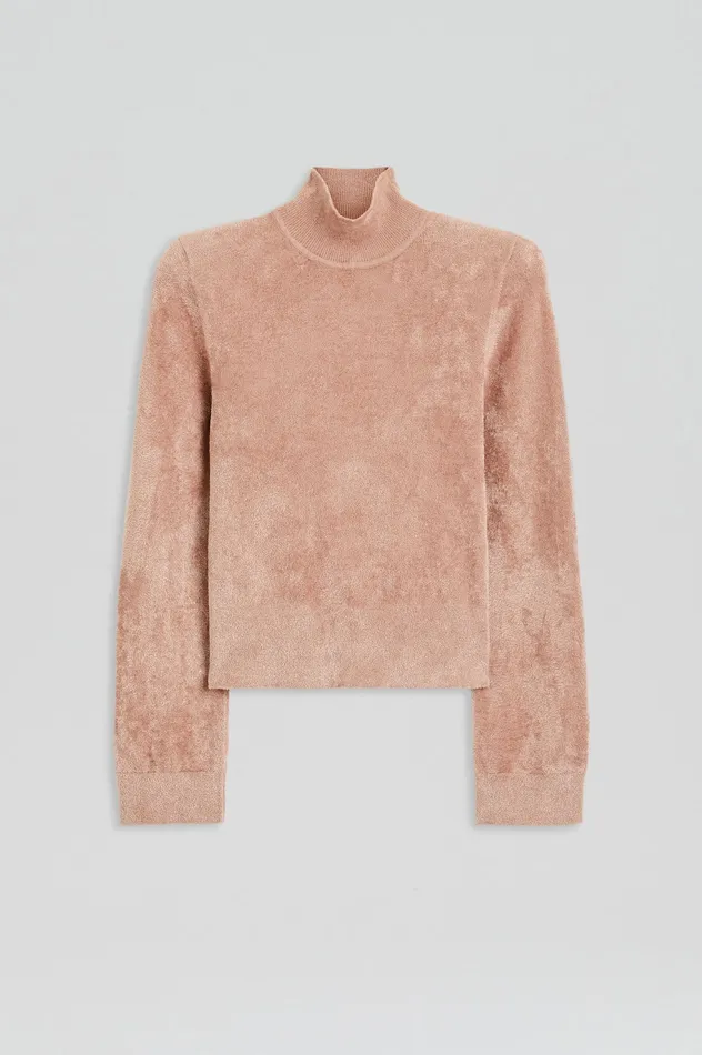 Scanlan Theodore Sweaters Women VELVET SHOULDER PAD SWEATER NUDE