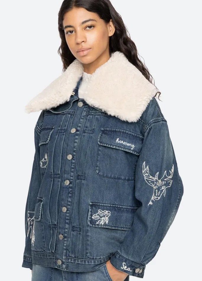Sea New York Outerwear Women Amari Jacket Blue Sea New York Outerwear Women Amari Jacket Blue