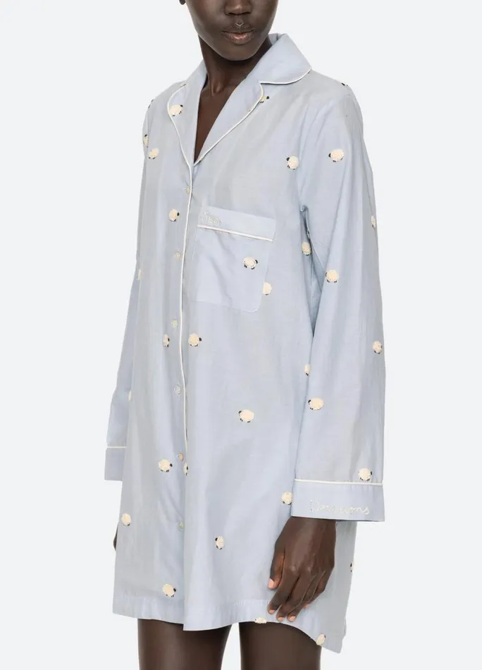 Sea New York Sleepwear Women Sheep Night Shirt Sky Sea New York Sleepwear Women Sheep Night Shirt Sky