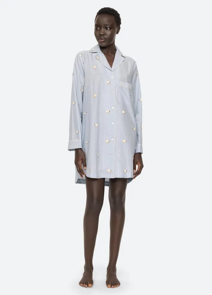 Sea New York Sleepwear Women Sheep Night Shirt Sky Sea New York Sleepwear Women Sheep Night Shirt Sky