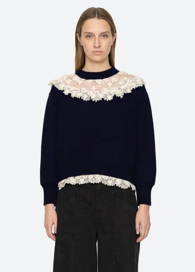 Sea New York Sweaters Women Kristeen Sweater Navy Sea New York Sweaters Women Kristeen Sweater Navy