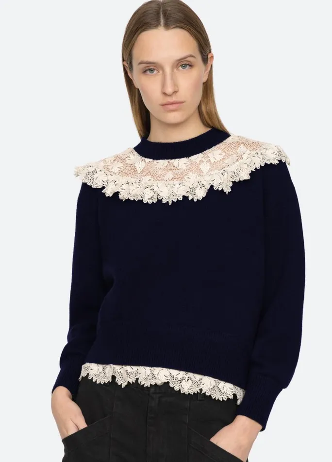 Sea New York Sweaters Women Kristeen Sweater Navy Sea New York Sweaters Women Kristeen Sweater Navy