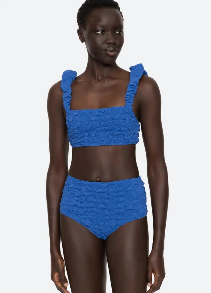 Sea New York Swimwear Women Slone Bikini Bottom Blue