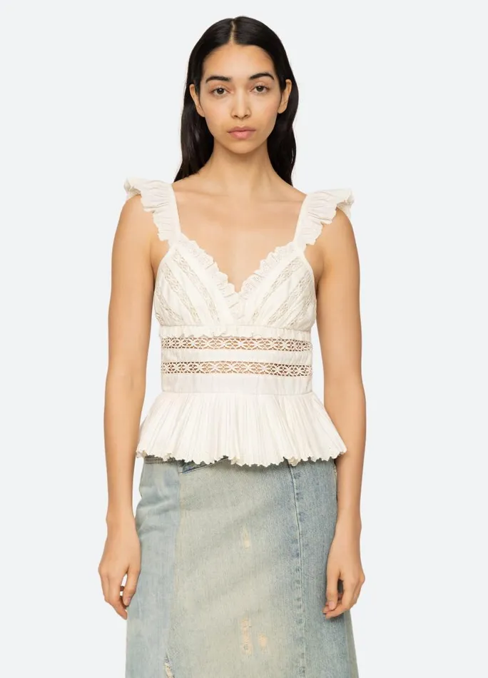 Sea New York Tops Women Antonina Tank Cream