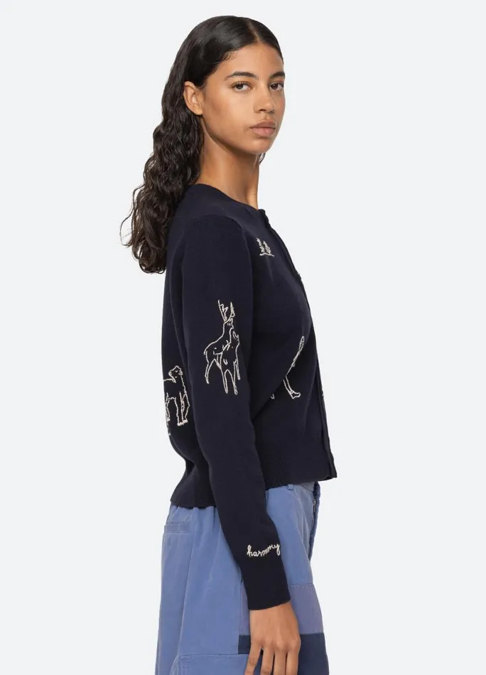 Sea New York Tops Women Demi Cardigan Navy Sea New York Tops Women Demi Cardigan Navy