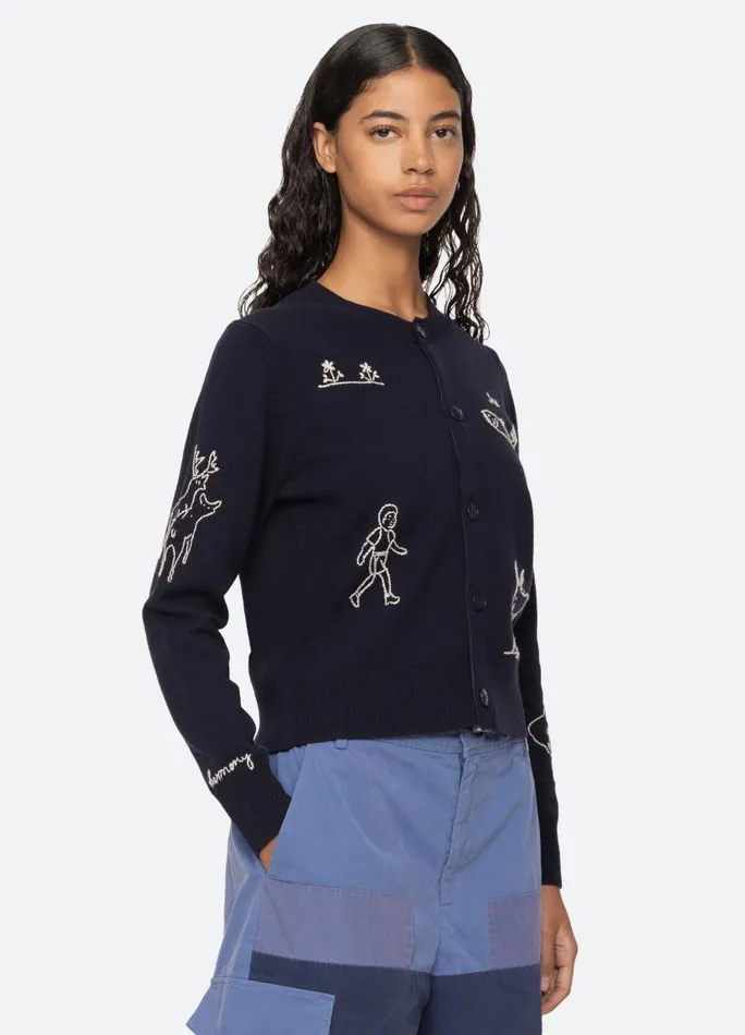 Sea New York Tops Women Demi Cardigan Navy Sea New York Tops Women Demi Cardigan Navy