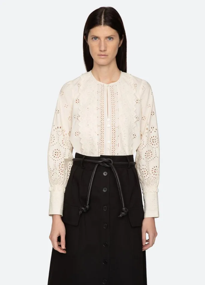 Sea New York Tops Women Lainey LS Top Cream