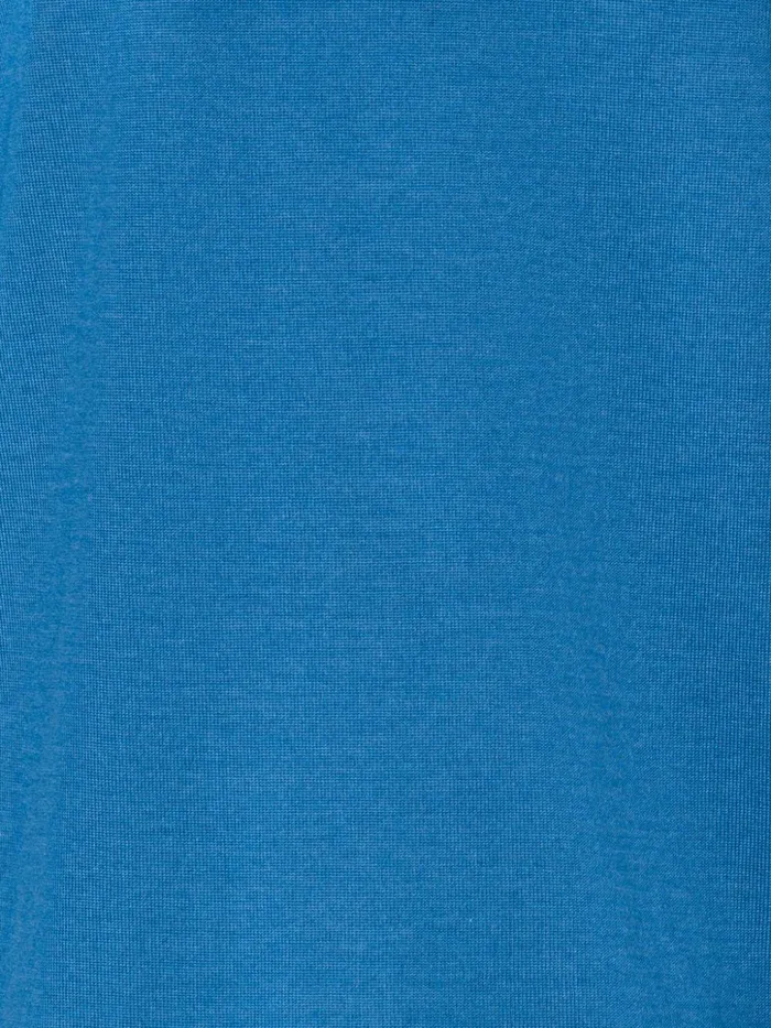 Seamless Cashmere Silk Knit Pullover Light Denim Women Akris Cashmere