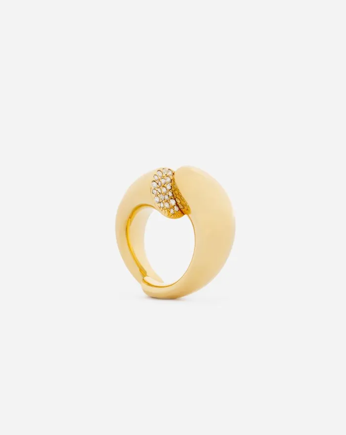 Sequence By Lanvin Rhinestone Ring Goldcrystal Women Lanvin Jewelry