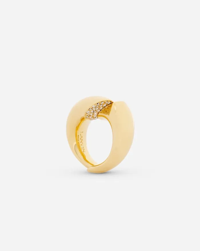 Sequence By Lanvin Rhinestone Ring Goldcrystal Women Lanvin Jewelry