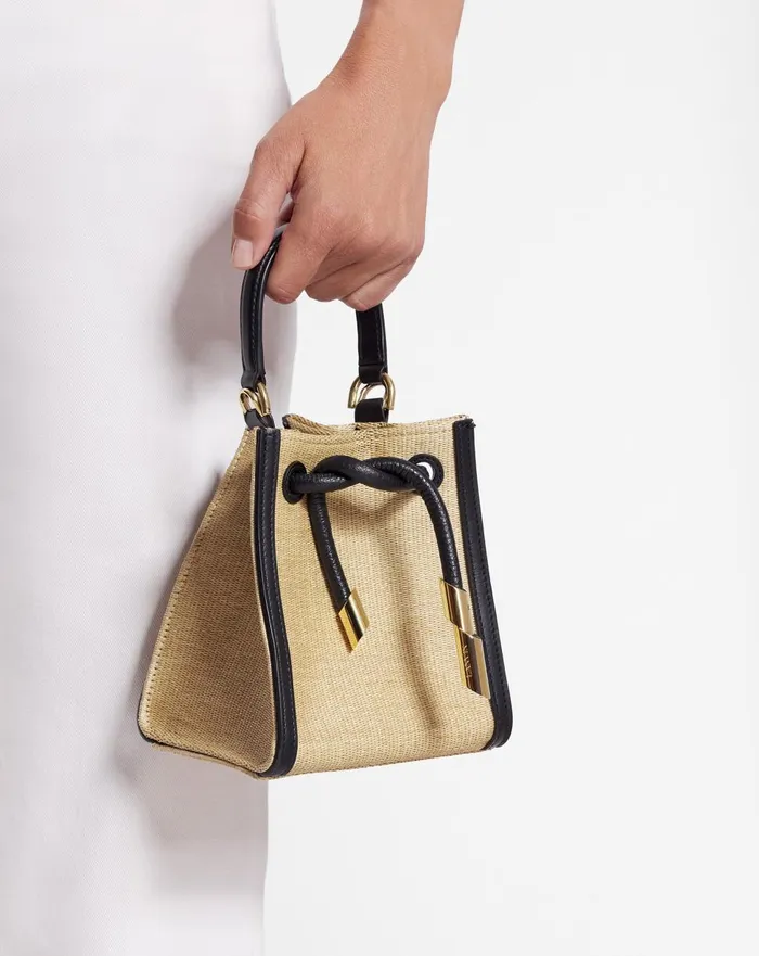 Sequence Hobo Nano Raffia Bag Naturalblack Women Lanvin Mini Bags and Clutches Sequence Hobo Nano Raffia Bag Naturalblack Women Lanvin Mini Bags and Clutches