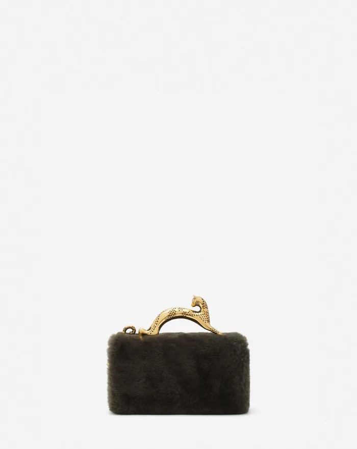 Shearling Nano Pencil Cat Bag Loden Women Lanvin Mini Bags and Clutches