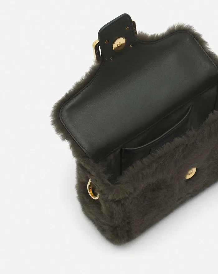 Shearling Nano Pencil Cat Bag Loden Women Lanvin Mini Bags and Clutches