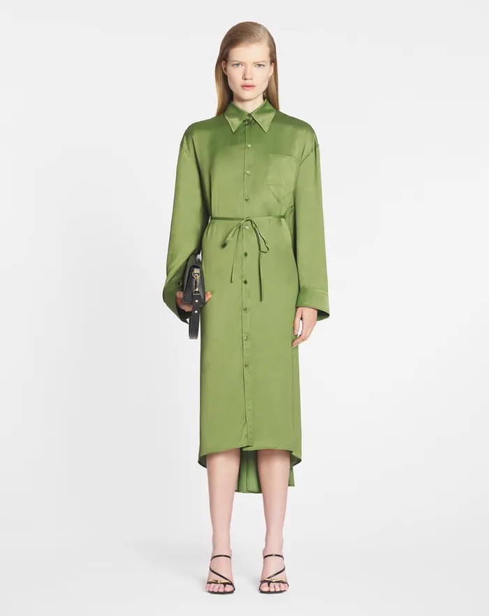 Shirt Dress With Pleats Lichen Women Lanvin Dresses