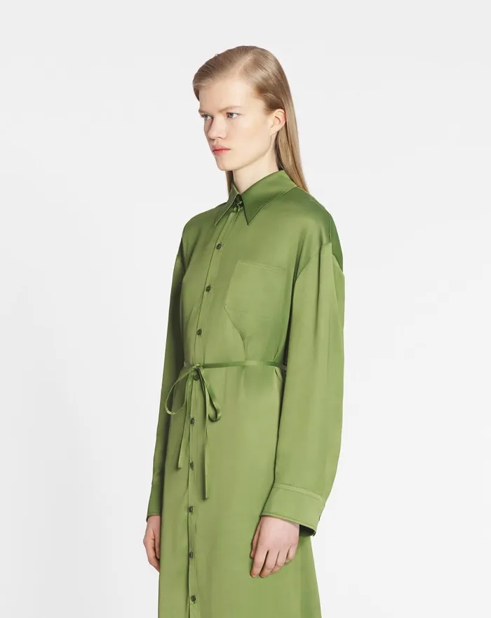 Shirt Dress With Pleats Lichen Women Lanvin Dresses