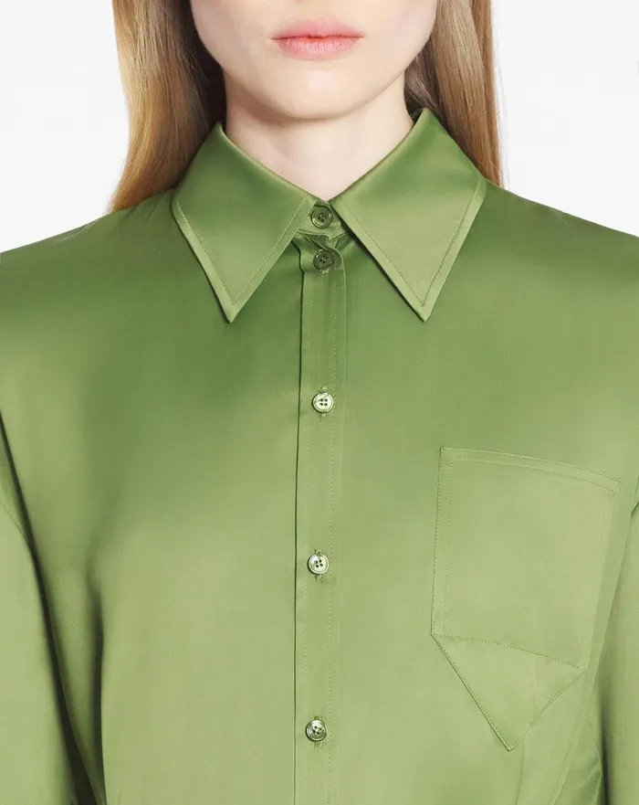Shirt Dress With Pleats Lichen Women Lanvin Dresses
