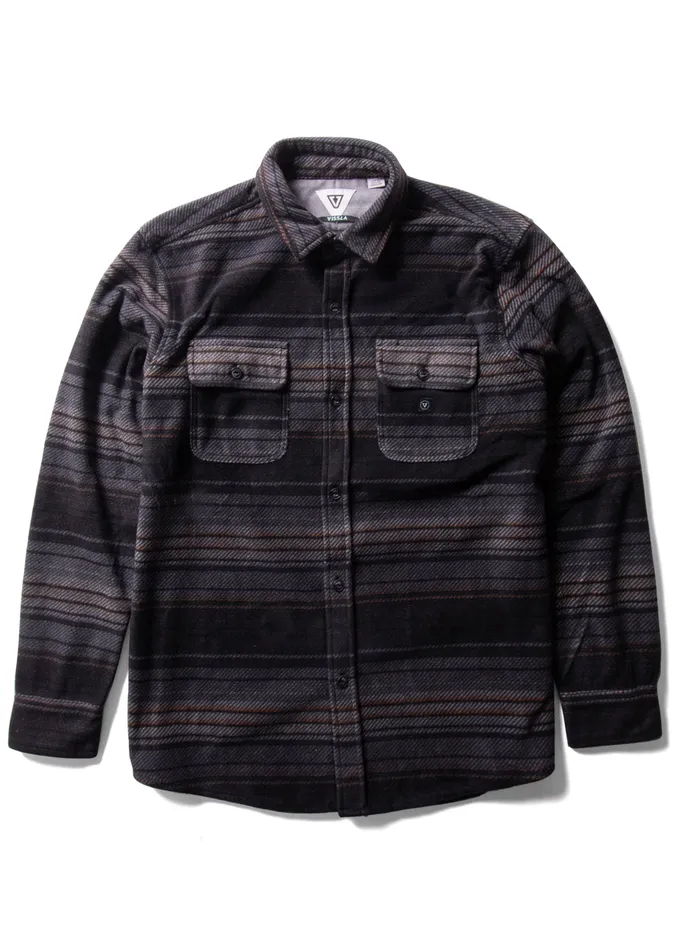 Shirts and Flannels Men Vissla EcoZy Ls Polar Flannel Charcoal
