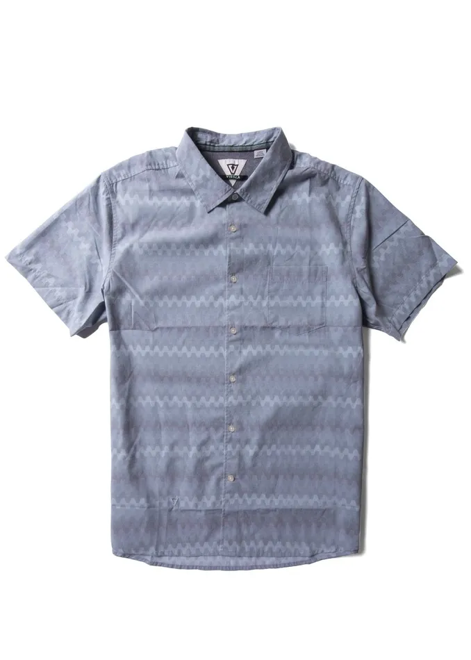 Shirts and Flannels Men Wago Eco Ss Shirt Storm Blue Vissla