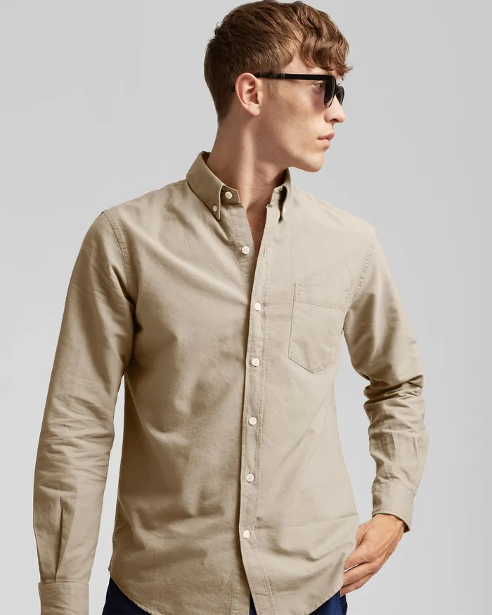 Shirts Colorfulstandard Men Organic Button Down Shirt 8211 Navy Blue