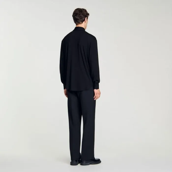 Shirts Men SANDRO Jersey Shirt Black