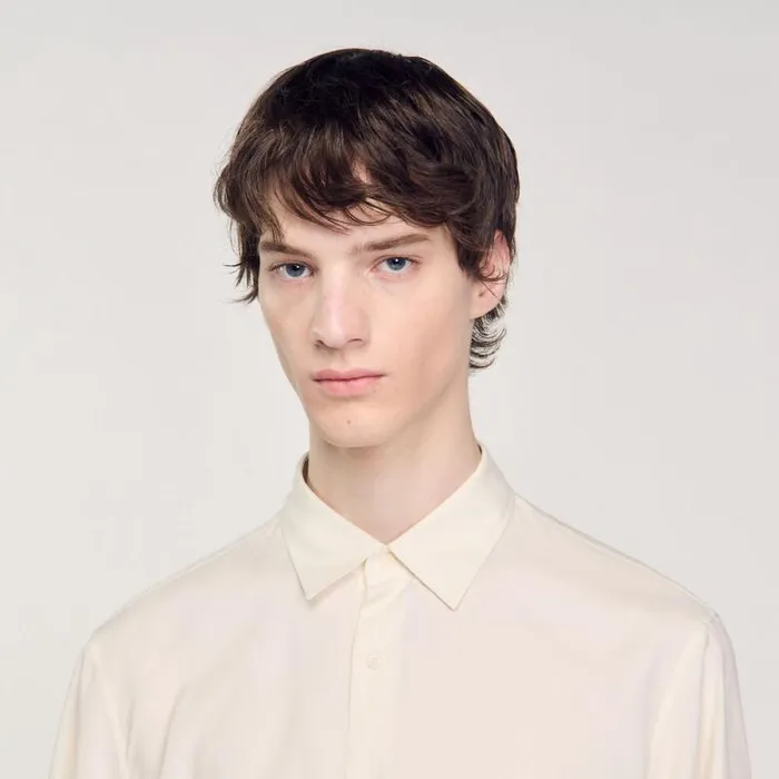 Shirts Men SANDRO Longsleeved Loosefit Shirt White