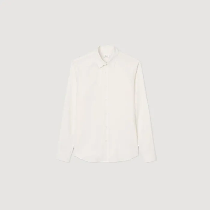 Shirts Men SANDRO Longsleeved Loosefit Shirt White