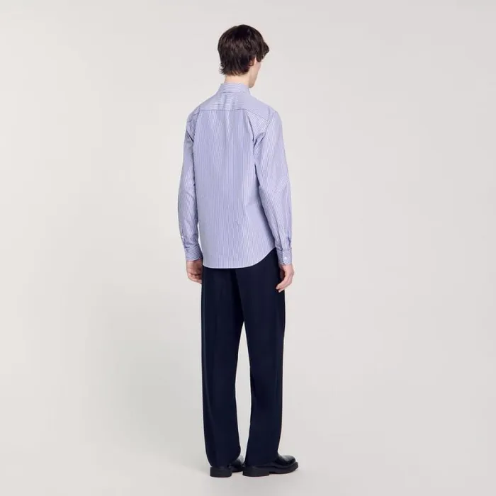Shirts Men SANDRO Striped Shirt Blue