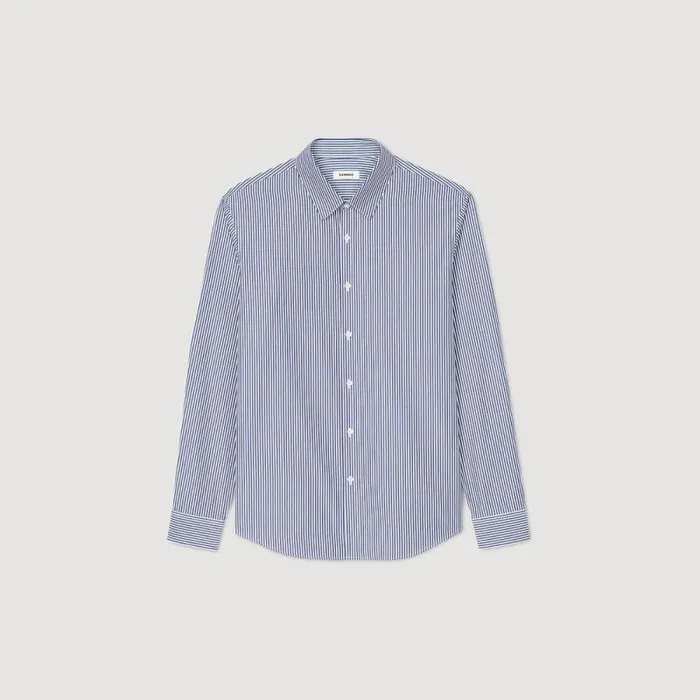 Shirts Men SANDRO Striped Shirt Blue