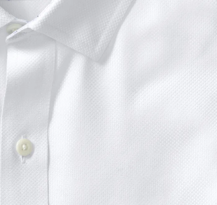 Shirts NonIron Dress Shirt White Solid Birdseye 8211 Johnston and Murphy Men