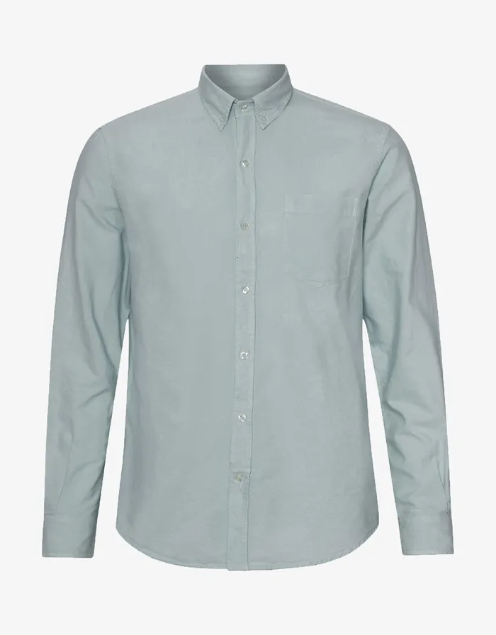 Shirts Organic Button Down Shirt 8211 Steel Blue Colorfulstandard Men