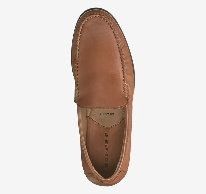 Shoes Cresswell Venetian Loafer Cognac Sheepskin Johnston and Murphy Men