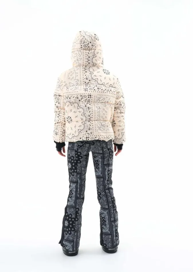 Shop ANDORRA SNOW JACKET IN BANDANA PRINT PEARLED IVORY PE Nation Jackets