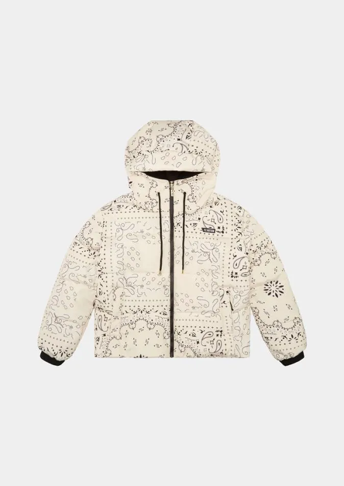 Shop ANDORRA SNOW JACKET IN BANDANA PRINT PEARLED IVORY PE Nation Jackets