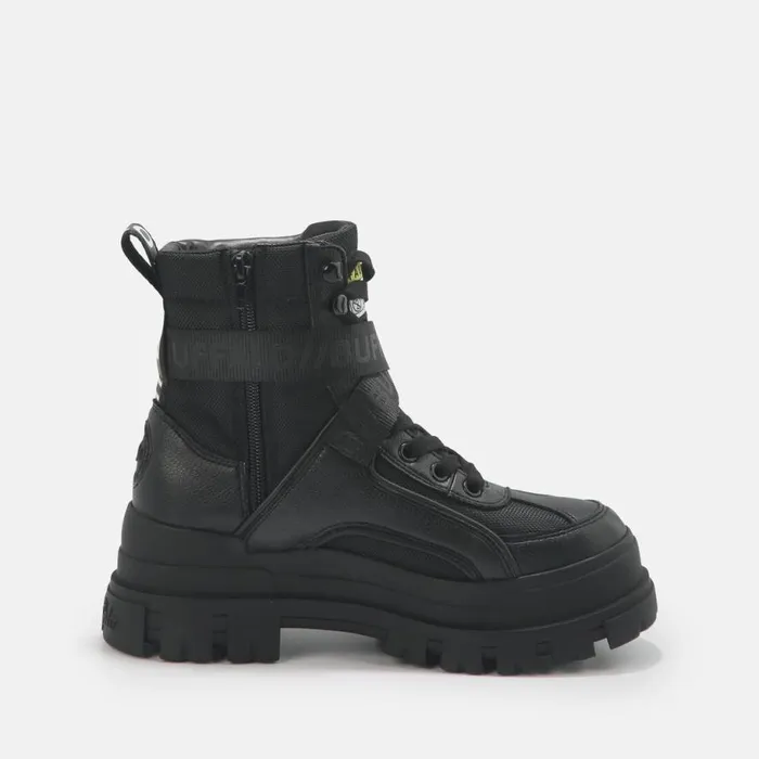 Shop Boots and AnkleBoots BUFFALO Aspha Com1 Laceup Mid Black