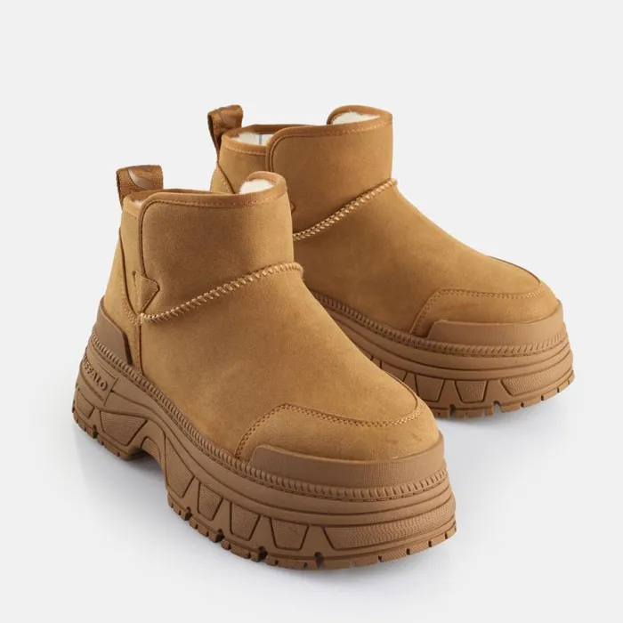 Shop Boots and AnkleBoots BUFFALO Fusion Slip On Lo Warm Cognac
